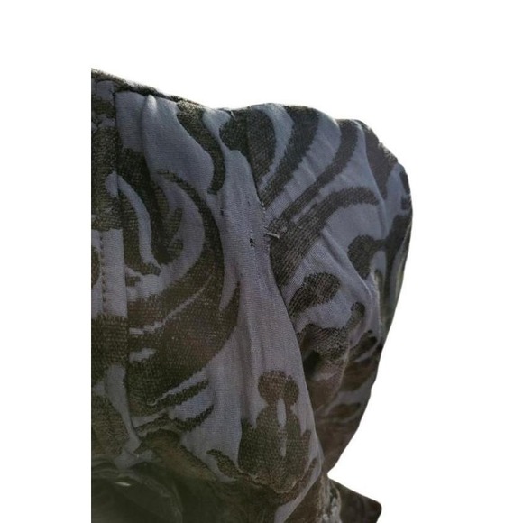 Free People Jacket Womens Size 2 Navy Paisley Peplum Velvet Floral Buttoned Boho - Picture 10 of 10